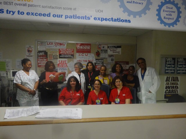 It was a bittersweet last day for LICH’s ICU nursing staff. (Photo by Price)